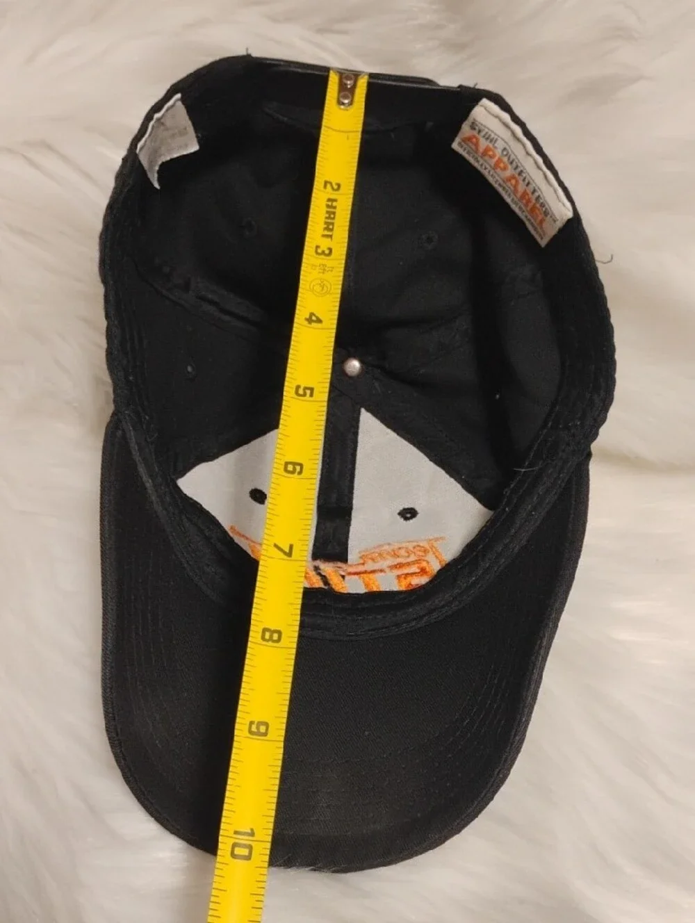 (C-75) Team STIHL Black Baseball Cap W Embroidered Orange Logo